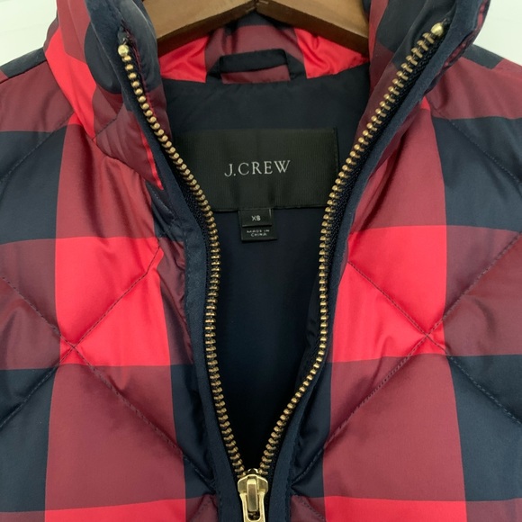 J. Crew Buffalo Plaid Excursion Puffer Vest - Picture 2 of 5